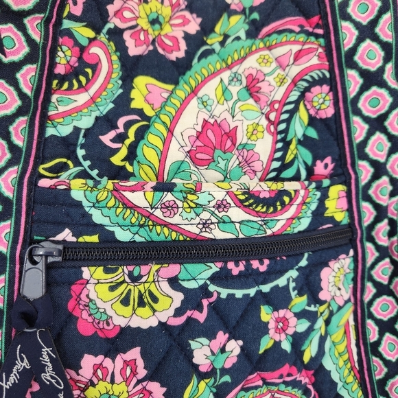VERA BRADLEY Hipster Crossbody Bag Petal Paisley Blue Pink Cloth RETIRED - Picture 6 of 14